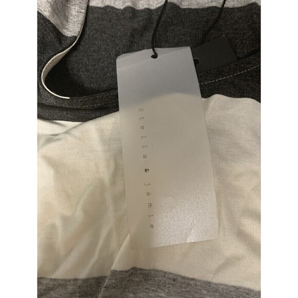 STELLA and Jamie‎ Dress Size Medium Striped Black Gray White - Picture 6 of 6